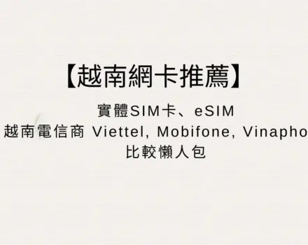 【越南網卡推薦】越南eSIM／實體卡實測比較｜2026 上網懶人包