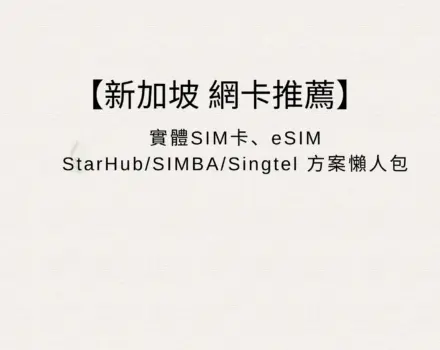 【新加坡網卡推薦】2026 新加坡上網 SIM 卡 & eSIM 選購懶人包｜實測分享